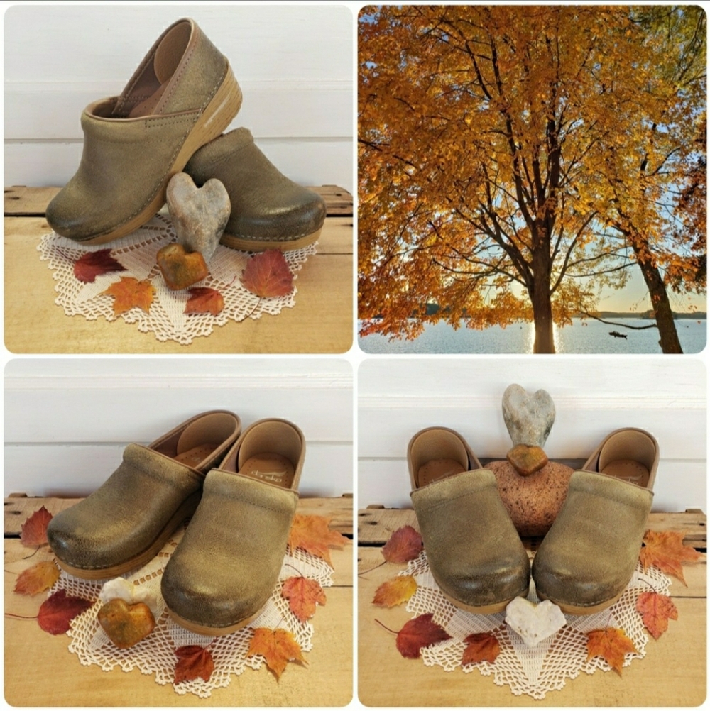🌿Reserved for Lise🌿Moss Taupe Dansko Pro Clog Olive Burnished Boho Prairie♡ - Picture 8 of 9